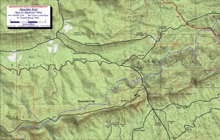 Ouachita Trail Map 21 Highway 7.